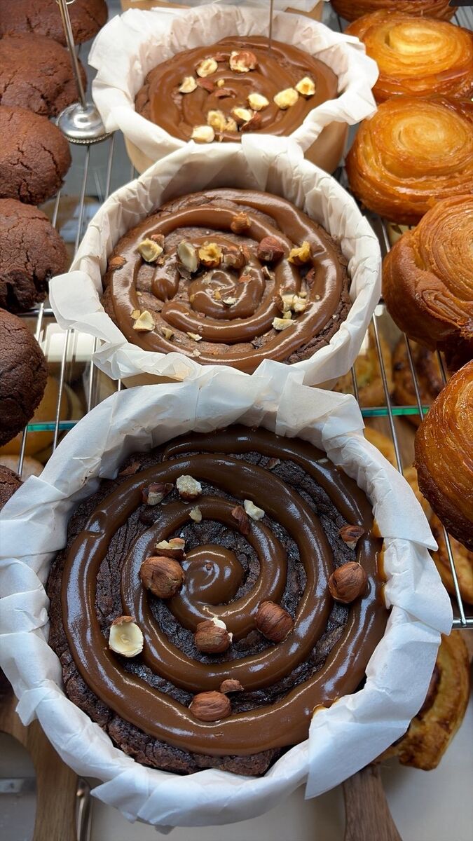 Brownie chocolat-noisette et kouign-amann